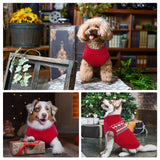 Kuoser Dog Sweater, Dog Sweaters for Large Size Dogs, Boy Girl Dogs Christmas Sweater, Pet Sweatshirt Outfits for Male Female, Warm Big Doggie Pullover Knitwear Clothes for Fall Winter, Red L