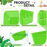 Maxdot 20 Pcs Chicken Water Feeder Cups 16 oz Pigeon Bird Feeder Cups Hanging Cage Chicken Water Cup for Pet Parrot Rooster Parakeet Bunny Gamefowl Poultry Wire Hutch(Green)