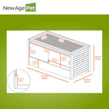 New Age Pet ECOFLEX 48" Wide Large Reptile Habitat, Mojave Lounge for Snakes, Tortoises & Lizards in Maple, Black & Grey, Easy Assembly, Sliding Glass Doors & Mesh Top