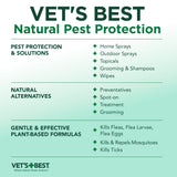 Vet's Best Natural Flea and Tick Waterless Bath for Dogs – No-Rinse Dry Foam Shampoo with Certified Essential Oils – Natural Flea Treatment with Plant-Based Ingredients – 8 oz Bottle – Made in USA