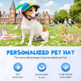 Dog Propeller Hat, Puppy Hat Propeller Baseball Hat, Adjustable Pet Cap with Ear Holes, Rainbow Helicopter Design for Cats & Dogs, Funny Baseball Costume Hats for Outdoor Walk (Orange, L)