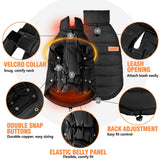 Dog Puffer Jacket for Small & Medium Dogs, Waterproof Windproof Warm Dog Winter Coat, Lightweight Cold Weather Pet Vest with Leash Hole and Adjustable Fit, Black, L