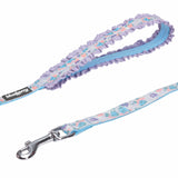 Blueberry Pet Durable Made Well Lovely Floral Print Dog Leash with Lace in Lavender, 5 ft x 5/8", Small, Leashes for Dogs