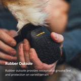 Ruffwear, Ridgeline Dog Boots, Breathable Knit Upper, Nonslip Rubber Outsole, Multi-Directional Lugs, TPU Toe Rand, Reflective Strap, Easy On/Off, for Hot Pavement & Trail, Obsidian Black, 2.50"