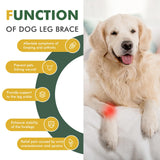 GFKRHPNY Pair of Dog Leg Braces for Front Hock Joint, Dog Front Leg Wrist Brace with Metal Spring Inserts, Dog Leg Sleeve with Reflective Straps, Prevents Injuries and Sprains, XS/S