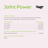 Super Snouts Joint Power 100% Green Lipped Mussels for Dogs & Cats - Dog Joint Supplement Powder Supports Joints, Tendons, Ligaments (2.64 oz)