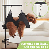 ZPVP Dog Grooming Arm with Hammock 35" Adjustable Dog Grooming Or Stand with Anti-Slip Metal Clamp No-Sit Haunch Holders for Small/Medium Pets Cat(Grooming Table Not Included)