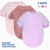 SEKUMDAN Dog Sweaters Clothes Coat for Small Dogs Boy or Girl Cat Puppy Coat Sweatshirts Soft Warm Fluffy Winter Jacket Apparels (Old Rose,Pale Pink,Pale Lavender, Large)