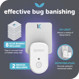 Katchy Plug-in Fly Trap Indoor – Blue Light Bug Catcher for Mosquito, Gnat, Fruit Fly & Small Moth – Chemical-Free & Eco-Friendly – All Indoor Areas: Kitchen, Living Room & Plants (2 Pack)