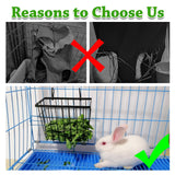 SANGLE SOPFFY Rabbit hay Feeder Small Animal Feeding Set with 350ml Water Bottle, Hay Rack, Pellet Dish for Guinea Pigs, Chinchillas, Bunny- Multifunctional Pellet Food Bowl Dispenser