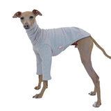 D Doggy Star Italian Greyhound Clothes Flexible T Shirts Whippet for Dogs (L,Solid Grey)