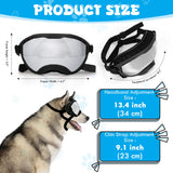 Flantor Dog Goggles for Large Dogs, UV Wind Dust Fog Protection, Soft Frame Adjustable Dog Sunglasses, Summer Driving & Winter Snow Eyewear, Tactical Pet Glasses with Elastic Strap (Black)