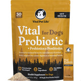 Vital Probiotics for Dogs - Wolf Microbiome, Daily Digestive Health, Dog Probiotics for Digestive Health, Powder Probiotic Supplement, Prebiotics & Postbiotics, Veterinarian Developed, 30 Packets