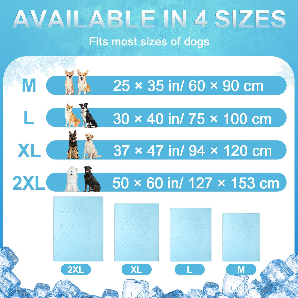 Tivray Premium Cooling Dog Blanket, Q-MAX>0.4 Cooling Blanket for Dogs, Washable Lightweight Summer Quilt for Pets and Humans, Self Cool Quilt for Cats, Cool Throw for Hot Sleepers, 25"×35", M, Blue