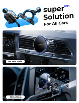 LISEN for 15W MagSafe Car Mount Charger,Universal iPhone Magnetic Wireless Car Charger,MagSafe Charging Mount Wireless for iPhone 16 Pro Max Accessories Fits iPhone 16 15 14 13 12,Black
