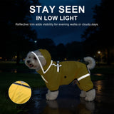 BEAUTYZOO Dog Raincoat for Small Medium Dogs Puppy,Waterproof Dog Rain Jacket with Harness Built-in & Detachable Hood, Zip Up Pet Rain Coat,Reflective Windproof Full Body Coverage Poncho for Rain Snow