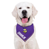 Pets First NFL Minnesota Vikings Personalized Tie Around Bandana for Dogs & Cats, Size Small/Medium. Custom Dog Bandana Scarf Bib for Pet Cat Dog. The Ultimate Game-Day & Party Customizable Bandana