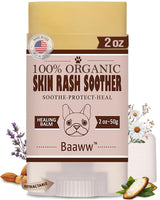 Baaww Dog Irritated Skin Relief - Hot Spot Soother Skin Treatment Moisturizer, Anti-Itch & Allergy Dog Lotion, All-Natural Rash Cream for Canines - Soothing Relief for Dry & Itchy Coat - Balm 2 oz