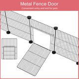 VISCOO 12 Panels Small Animal Playpen, 48" x 24" x 16" Pet Playpen with Waterproof Mat, C&C Cage for Guinea Pigs, Puppy Play Pen, Bunny Playpen, Indoor Outdoor Portable Metal Wire Yard Fence