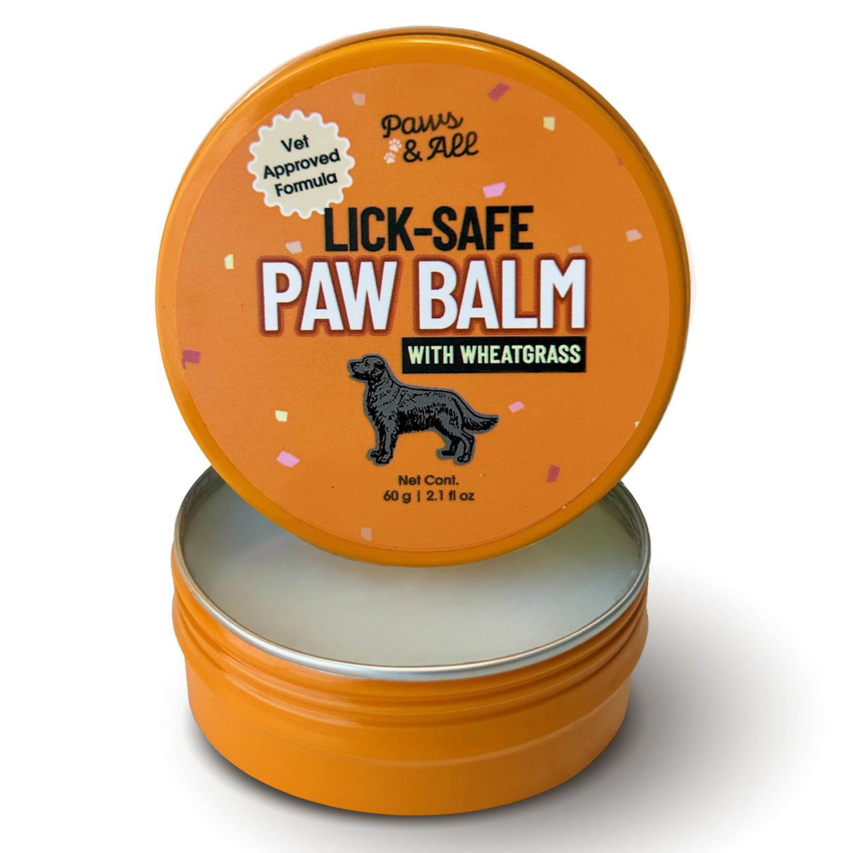 Dog Paw Pad Balm, Lick Safe 2.1 oz | Nose and Paw Balm for Dogs | Organic Dog Paw Protector with Wheatgrass | Soothing Dog Moisturizer for Dry Skin | Dog and Cat Paw Balm for Healing Cracked Skin