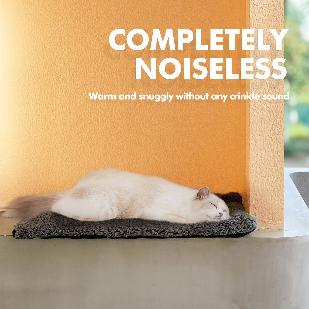 Self Warming Cat Bed Self Heating Cat Dog Mat 29.1 x 18.9 inch Extra Warm Thermal Pet Pad for Indoor Outdoor Pets with Removable Cover Non-Slip Bottom Washable Non Electric