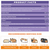 NATURE TARGET Probiotics for Dogs, 6 Billion CFUs, Freeze Dried Dog Probiotics with Prebiotics & Enzymes for Diarrhea, Gas, Vitamins & Omega 3 for Skin & Immune Health, Allergy Itch Relief, 180 Count