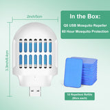 Simashts Mosquito Repellent Indoor Use, USB Powered Electronic Mosquito Repeller, Includes Mosquito Repellent Refills, with 20' Mosquito Protection Zone for Home, Office