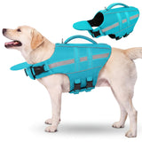 Dog Life Jacket Dog Life Vest for Swimming Boating with Detachable Front Chin Float High Buoyancy Pool Lifesaver Adjustable Reflective Ripstop Pet Preserver with Rescue Handle(Turquoise, XL)