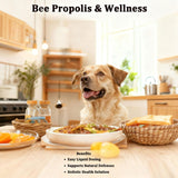 Pleasantly Warm Bee Propolis for Dogs & Cats, Liquid Dental Care Supplement for Oral Hygiene & Immune Support, Helps Freshen Breath & Soothe Gums, Natural Flavonoids, 2 fl oz