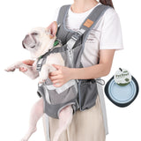 Dog Carrier Backpack - Legs Out Front Facing Pet Carrier Backpack for Small Medium Dogs, Hands-Free Dog Front Carrier, Easy-fit Adjustable Dog Carrying Backpack for Walking Hiking Bike and Motorcycle