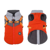 Norbi Small Dog Winter Coat with Harness, Easy On/Off Waterproof Warm Jacket, No-Pull Reflective Vest for Small Medium Breed Dogs, Windproof Cold Weather Apparel