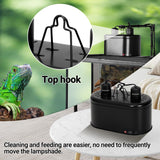 REPTI ZOO Dual Reptile Light Fixture for Reptile Dome UVB Lamp Fixture Dual Reptile Reflector Dome Lamp Cap Combo Integration Design Heat Lighting