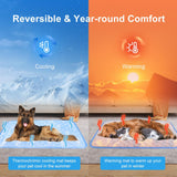 MH MYLUNE HOME Dog Cooling Mat 36x23 Inch - Cool-Chill Cool Fiber, Endothermic Color Changing Pet Pad for Dogs & Cats, Double-Sided Cooling & Warm, Foldable & Washable Summer Blanket