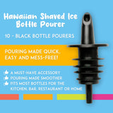 Syrup Precise Control Bottle Pourers, Professional Pour Spouts for Snow Cone & Drink Flavors (10-Pack)