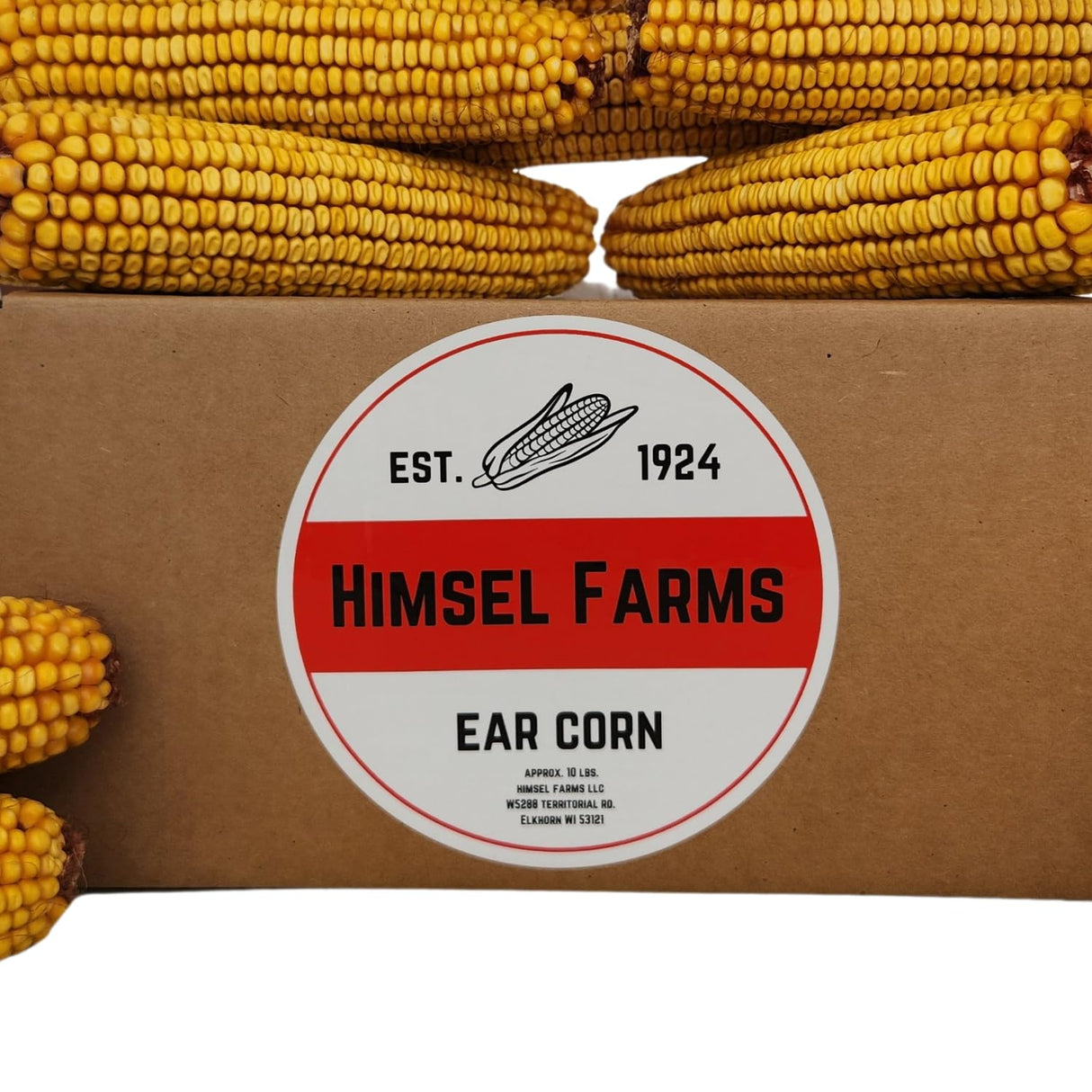 Himsel Farms Wildlife Treats,Ear Corn Kernels, Hand Packed Boxes, Squirrel Food, 10 Pound (Pack of 1), Yellow