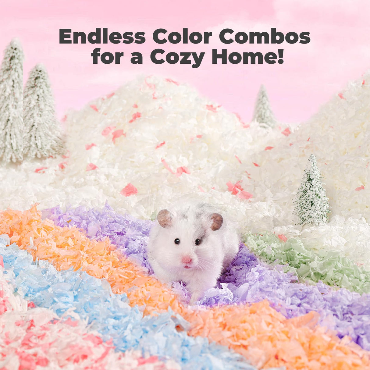 mini&moe Guinea Pig Bedding 50L: Dust-Free and Odor Control Moisture Absorbent Unscented Natural Paper Small Pet Bedding - for Hamsters,Guinea Pig, Chinchilla,Rabbits,Rat,Ferret, and Gerbil, 50 Liters