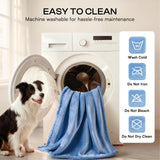 Luciphia Waterproof Pet Blanket, Liquid Pee Proof Dog Blanket for Sofa Bed Couch, Reversible Sherpa Fleece Furniture Protector Cover for Small Medium Large Dogs Cats, Navy Blue Large（65" x 57"）