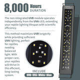 EnchOrch 18-Inch LED UVA UVB Light for Reptiles with Controller, Full Spectrum UVA & UVB Reptile Light with Auto 24-Hour Cycle Timer & 10 Dimmable for Bearded Dragons, Turtles, Frogs, Snakes, Plants