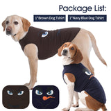 IECOii 2 Pack Pet Tank Top Tee Sleeveless| 3X-Large |Summer Dog Clothes Apparel,Pet Funny Costume Doggy T-shirt Clothing for Large Dog Puppy Outfit Keep Body Heat Hot Weather Holiday Party, Navy+Brown