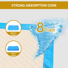 Load image into Gallery viewer, Gardner Pet Ultra Absorbent Thicker Dog Pee Pads Extra Large XL 28"x34" Leak-Proof Odor-Control Blue Puppy Training Pads Full Edge-Wrapping Pad for Dogs Dogs, Puppies, Doggie, Cats, Rabbits - 30 Ct
