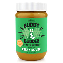 Load image into Gallery viewer, Relax Rover Buddy Budder (Stress + Anxiety), 100% Natural Dog Peanut Butter, Dog Supplment, Made in USA 17oz
