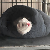 Ferret Bed Cave and Hideouts Comfortable，Ferret Hideaway Bed Accessories for Cage Ferret Beds and Hideouts Safe & Cozy for All Ages Ferrets(Grey) (Grey)