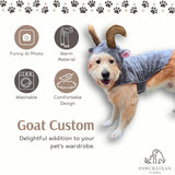 Pawcratean Pet Custom Dog Custom Cat Custom Hoodie, Sporty Look, Funny Gift, Halloween Holiday (Goat, Large)