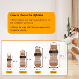 KUPAO Dog Socks 12 Pack to Prevent Licking Paws, Anti Slip Dog Booties and Paw Protectors for Hardwood Floors Hot Pavement, Suitable for Small Medium Large Senior Dogs - Size Large,Brown