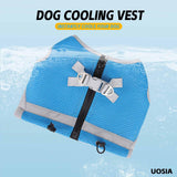 Orange Dog Cooling Vest Cooler Shirt with Harness D-Ring & Reflective Stripes for Medium Dogs Lightweight Breathable Zip Up Pet Cooling Jacket XL