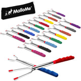 MalloMe Smores Sticks for Fire Pit Extra Long - Marshmallow Roasting Sticks Smores Kit -Smore Skewers Hot Dog Fork Campfire Cooking Equipment, Camping Essentials,Outdoor Campfire Accessories 45"20Pack