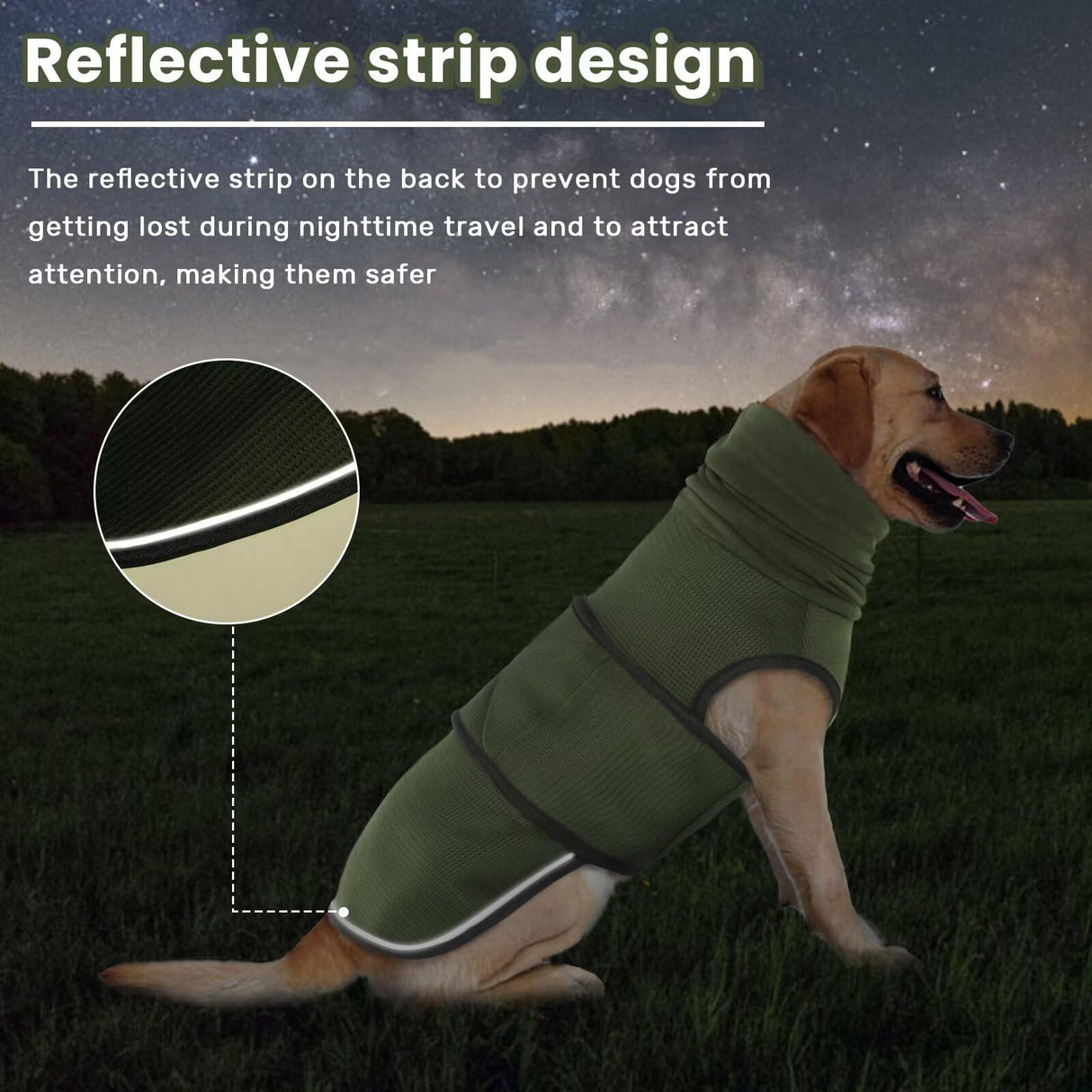IDOMIK Dog Anxiety Calming Hoodie, Breathable Jacket Vest for Thunderstorms, Fireworks, Vet Visits, Separation, Adjustable for Noise Block & Ear Protection Recovery, Green, XS