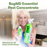 BugMD Essential Pest Control Concentrate (3 Pack) with Spray Bottle 32 oz, BugMD Cockroach Catcher (1 Pack) and BugMD Bed Bug Trap (1 Pack) Bundle