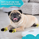 48 Pieces Dog Socks for Small Medium Dogs Non Slip Anti Slip Skid Pet Puppy Doggie Grip Paw Protectors Indoor Traction Control Socks for Hardwood Floor Protection, 12 Styles