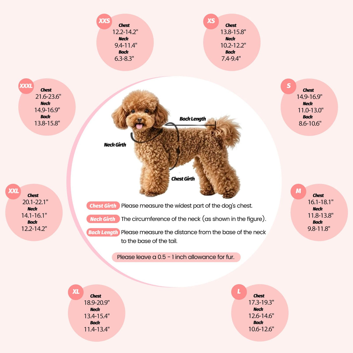 PawUnion White Duck Down Dog Coat - 4-Leg Coverage, Waterproof Windproof Warm Winter Snowsuit, Cotton Anti-Static Lining, Built-in Harness Hole for Small/Medium Dogs,Size 16(XXL) Pink